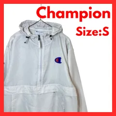 【美品】古着　チャンピオン　ナイロンジャケット　メンズ　ホワイト　S