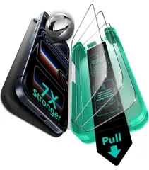 ★ESR iPhone 17 Pro ガラスフィルム 3枚 9H越え 7倍強化 米軍規格航空材料 自動吸着 指紋防止 AR反射防止 超鮮明な画質 高光沢 気泡無し 目に優しい 飛散防止保護 自動除塵 高耐久 いPhone17 Pro フィルム