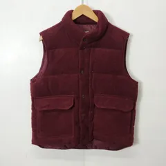 UNIQLO オールド ユニクロ ダウン ベスト フリース 90s OLD 古着 VINTAGE 鳥タグ アウトドア 短丈 ユニセックス M レッド系 フリース B303