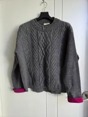 SYSTEM ケーブル ニット セーター グレー