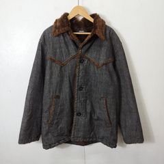 a3298 アリックスデザイン ボアデニムジャケット 黒 M 冬 ヴィンテージ 