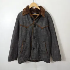 JEANING GARAGE  ジーニングガレージ ウエスタン ボア デニム ジャケット 裏ボア 古着 VINTAGE メンズ L インディゴ系 B305