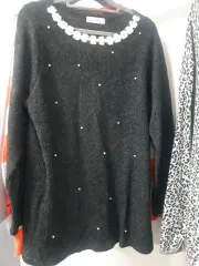 RR STYLE パール装飾 ブラックニット 新品