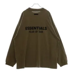 FEAR OF GOD ESSENTIALS (フィアオブゴッド エッセンシャルズ) L/S T-SHIRT ラバーロゴ 長袖Tシャツ ロンT グレー