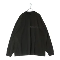 FEAR OF GOD ESSENTIALS (フィアオブゴッド エッセンシャルズ) L/S T-SHIRT ラバーロゴ 長袖Tシャツ ロンT グレー