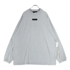 FEAR OF GOD ESSENTIALS (フィアオブゴッド エッセンシャルズ) L/S T-SHIRT ラバーロゴ 長袖Tシャツ ロンT グレー