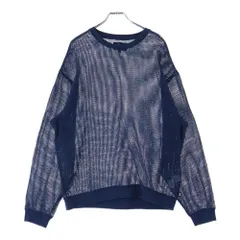 STUSSY (ステューシー) COTTON MESH コットンメッシュ 長袖Tシャツ ネイビー