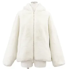 TATRAS タトラス 2023AW ボアブルゾン YUMOLA ユモラ フーディー シグネチャー ロゴ ゴールドメタルパーツ ジップアップ リラックスフィット アウター レディース サイズ 02 アイボリー