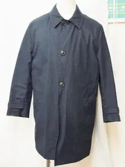 【161045】TOMMY HILFIGER トミーヒルフィガー  コットン　スタンカラーコート メンズ  M 紺