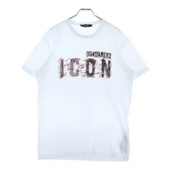 DSQUARED2 (ディースクエアード) 24SS Icon Scribble Cool Fit T-shirt 半袖Tシャツ ホワイト S79GC0084 S23009