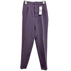 新品 【GU ジーユー】　ストレッチテーパードパンツ スラックス S パープル 紫 レディース