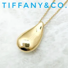 美品🌟Tiffany＆Co. ティアドロップ イエローゴールド ネックレス 約61cm U