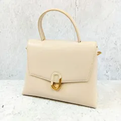 CHARELES＆KEITH チャールズアンドキース ハンドバッグ ショルダーバッグ 2Way ストーンエンベリッシュド クラシカル アイボリー 〇□☆