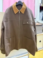 レディース フリーサイズ ブラウン カラージャケット アウター 新品