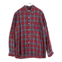 VINTAGE (ヴィンテージ) 50-60S RAYON GABARDINE OMBRE CHECK L/S SHIRT レーヨン ギャバジン オンブレ チェック 長袖シャツ レッド/グレー