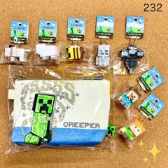 232.送料無料♪ Minecraft【マインクラフト】PVCキーホルダー&ポーチ 8点セットのサムネイル