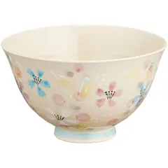 奥川陶器 波佐見焼 お茶碗 ご飯茶碗 飯碗 約12cm 一珍草花 青 ブルー 0