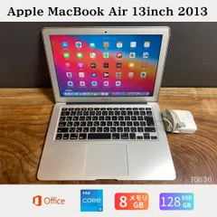 ［良品］Apple MacBook Air（13インチ, Mid2013）/ Core i5 / メモリ8GB / SSD128GB / Office 2021 / Ri636