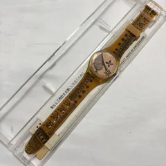 【送料無料】SWATCH/スウォッチ/クォーツ腕時計/スケッチ/1992年/オレンジ/裏蓋スケルトン/動作未確認/ジャンク品扱いのサムネイル