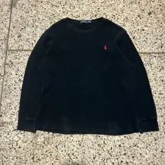 ポロ (POLO RalphLauren) ブラック ワッフル ニット