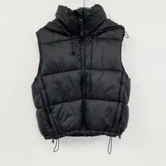 古着 used　ZARA　ザラ　フルジップベスト　黒　ブラック　Ｍサイズ