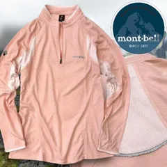 mont-bell モンベル 吸水速乾 軽量 ストレッチ メッシュ ハーフジップ 長袖 シャツ カットソー 登山 トレッキング MX3W-F16S-211 ピーチ ▲019▼50513m01