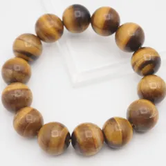 Q523 大粒 タイガーアイ 16.3mm珠 ブレスレット デザイン 数珠 パワーストーン
