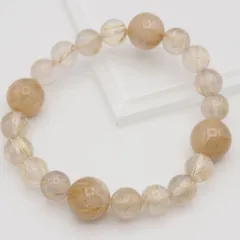 Q508 ルチルクォーツ ブレスレット デザイン 数珠 パワーストーン