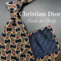 【美品】Christian Dior ネクタイ ペイズリー ネイビー