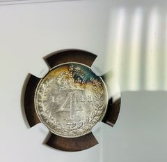 ドイツ 1クロイツァー銀貨☆1839年／未使用／都市景観／鷲の紋章／神聖 