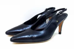 【223089】Salvatore Ferragamo サルヴァトーレフェラガモ  ガンチーニ ポインテッドトゥ バックストラップ パンプス  ・5.5C