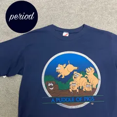 P2988 90s JERZEES アニマル　豚　Tシャツ　vintage