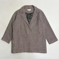 ◆ PAUL&JOE ポール＆ジョー テーラードジャケット フランス製 総柄 フロントボタン アウター 古着 コットン ピンク系 サイズ42 レディース