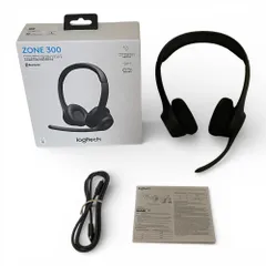 ▲ ロジクール logicool ワイヤレスヘッドセット ZONE 300 Zone300MBK ミッドナイトブラック 1100-3524