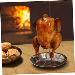 バーベキュー用 チキンローストラック 丸鶏スタンド 炭素鋼製