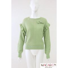 Rene リボンコサージュ付ニットプルオーバー 6012270 2020年商品 ライトグリーン/春色 ルネ