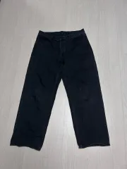 UNIQLO ワイドストレートデニム ブラックデニム 36(91)