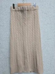 ウール混 ケーブルニットスカート 66
