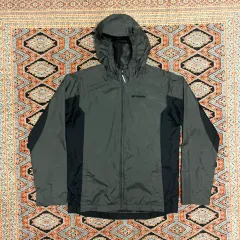 コロンビア チャコールグレー ウィンドブレーカー アウター レディース L