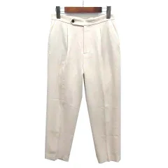 スピック&スパン Spick&Span ダブルクロス テーパード パンツ アイボリー 38 20030200306110