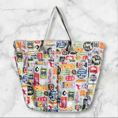 【LeSportsac】トートバッグ 総柄 ファスナー付 軽量