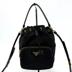 デパート購入 PRADA リナイロン ポコノ バケットバッグ 1BH038