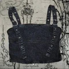 ザラ ブラック デニム ビスチェ