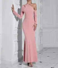 ロングドレス オフショル 長袖 パーティー 演奏会 ステージ対応 インポート 数量限定