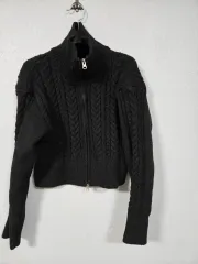 ツーウェイジップアップ クロップド ケーブル ニットジップアップ 55 66