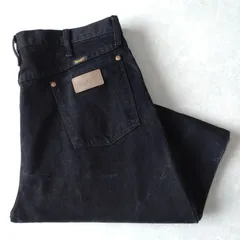 ■古着 Wrangler ラングラー ブラックジーンズ デニムパンツ 黒 W38L32【L5551】