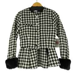 ダーリッチ Darich ノーカラーチェックツイードジャケット セットアップ レディース FREE 