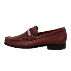 BALLY(バリー) ローファー 9 D メンズ - ボルドー×アイボリー レザー