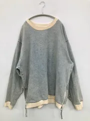 ZARA スウェット USA XL ブルー デニム コットン 無地 長袖