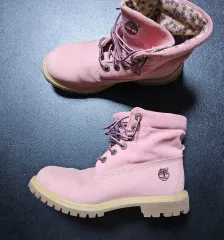240 Timberland ティンバーランド ロールトップ ウォーカーブーツ ピンク レア物